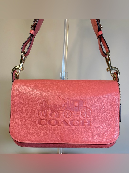 Coach Handbags - Coach Jess Messenger Pink Pebble Leather Crossbody 72703
